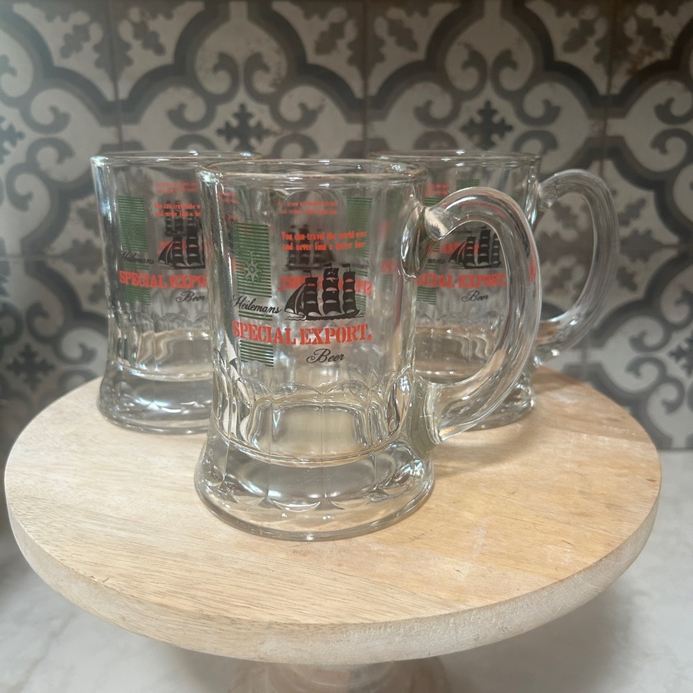 RARE- VINTAGE MUG: SPECIAL EXPORT HEILMAN’S BEER - WEIGHTED BOTTOM